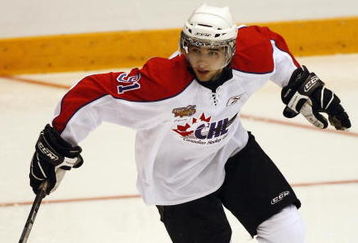 OSHAWA, ON - JANUARY 14:  Nazem Kadri #91 of Team Cherry skates in the 2009 Home Hardware CHL/NHL Top Prospects Game against Team Orr on Wednesday January 14, 2009 at the General Motors Centre in Oshawa, Ontario. Team Orr defeated Team Cherry 6-1. (Photo by Claus Andersen/Getty Images)