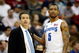 KANSAS CITY, MO - MARCH 21: Antonio Anderson #5 and head coach John Calipari of the Memphis Tigers looks on from the bench area during their second round game against the Maryland Terrapins in the NCAA Division I Men's Basketball Tournament at the Sprint Center on March 21, 2009 in Kansas City, Missouri. The Tigers defeated the Terrapins 89-70. (Photo by Jamie Squire/Getty Images)