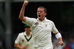 LONDON - AUGUST 20:  Peter Siddle of Australia celebrates taking the wicket of Alastair Cook of England during day one of the npower 5th Ashes Test Match between England and Australia at The Brit Oval on August 20, 2009 in London, England.  (Photo by Paul Gilham/Getty Images)