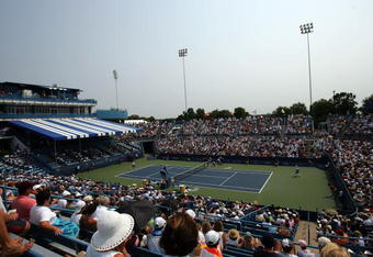 CINCINNATI - AUGUST 15:  Spectators watch from the grandstand during play between Fernando Gonzalez of Chile and Juan Carlos Ferrero of Spain at the Western & Southern Financial Group Masters on August 15, 2007 at Lindner Family Tennis Center in Cincinnati, Ohio.  (Photo by Ronald Martinez/Getty Images)