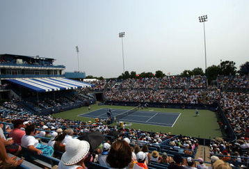 CINCINNATI - AUGUST 15:  Spectators watch from the grandstand during play between Fernando Gonzalez of Chile and Juan Carlos Ferrero of Spain at the Western & Southern Financial Group Masters on August 15, 2007 at Lindner Family Tennis Center in Cincinnati, Ohio.  (Photo by Ronald Martinez/Getty Images)