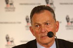LONDON - FEBRUARY 06:  Richard Scudamore the Chief Executive of the Premier League talks to the press at a press conference to talk about Premier League broadcasting rights at the Hyatt Regency Hotel on February 6, 2009 in London, England.  (Photo by Tom Shaw/Getty Images)