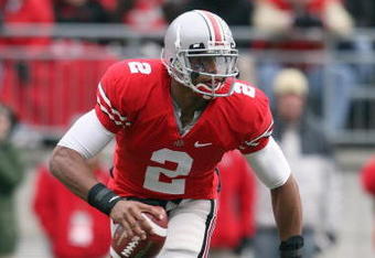 COLUMBUS, OH - NOVEMBER 22:  Quarterback Terrelle Pryor #2 of the Ohio State Buckeyes moves to pass the ball during the Big Ten Conference game against the Michigan Wolverines at Ohio Stadium on November 22, 2008 in Columbus, Ohio.  (Photo by Andy Lyons/Getty Images)