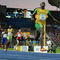 BERLIN - AUGUST 20:  Usain Bolt of Jamaica crosses the line to win the gold medal in the men's 200 Metres Final during day six of the 12th IAAF World Athletics Championships at the Olympic Stadium on August 20, 2009 in Berlin, Germany. Bolt set a new World Record of 19.19 seconds.  (Photo by Andy Lyons/Getty Images)