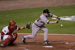 ST LOUIS - OCTOBER 24:  Nate Robertson #29 of the Detroit Tigers lays down a sacrifice bunt in the third inning against the St. Louis Cardinals during Game Three of 2006 World Series at Busch Stadium on October 24, 2006 in St. Louis, Missouri.  (Photo by Jonathan Daniel/Getty Images)