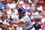 MILWAUKEE - 1989:  Robin Yount #19 of the Milwaukee Brewers bats during a game in the 1989 season at County Stadium in Milwaukee, Wisconsin. (Photo by Jonathan Daniel/Getty Images)