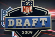 NEW YORK - APRIL 25:  NFL Commissioner Roger Goodell introduces Detroit Lions #1 draft pick Matthew Stafford at Radio City Music Hall for the 2009 NFL Draft on April 25, 2009 in New York City  (Photo by Jeff Zelevansky/Getty Images)