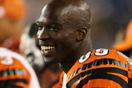 FOXBORO, MA - AUGUST 20:  Chad Ochocinco #85 of the Cincinnati Bengals laughs on the sideline against the New England Patriots during their preseason game at Gillette Stadium on August 20, 2009 in Foxboro, Massachusetts.  (Photo by Jim Rogash/Getty Images)