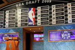 NEW YORK - JUNE 25:  The draft board is seen after the first round of the 2009 NBA Draft at the Wamu Theatre at Madison Square Garden June 25, 2009 in New York City. NOTE TO USER: User expressly acknowledges and agrees that, by downloading and/or using this Photograph, User is consenting to the terms and conditions of the Getty Images License Agreement.  (Photo by Jim McIsaac/Getty Images)
