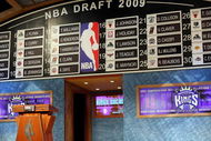 NEW YORK - JUNE 25:  The draft board is seen after the first round of the 2009 NBA Draft at the Wamu Theatre at Madison Square Garden June 25, 2009 in New York City. NOTE TO USER: User expressly acknowledges and agrees that, by downloading and/or using this Photograph, User is consenting to the terms and conditions of the Getty Images License Agreement.  (Photo by Jim McIsaac/Getty Images)