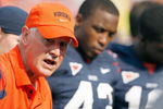 CHARLOTTESVILLE, VA - AUGUST 30:  Head coach Al Groh  of the Virginia Cavaliers looks on during the game against the Southern California Trojans at Scott Stadium on August 30, 2008 in Charlottesville, Virginia.  (Photo by Kevin C. Cox/Getty Images)