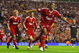 LIVERPOOL, ENGLAND - AUGUST 19:  Glen Johnson of Liverpool celebrates scoring his team's second goal during the Barclays Premier League match between Liverpool and Stoke City at Anfield on August 19, 2009 in Liverpool, England.  (Photo by Clive Brunskill/Getty Images)