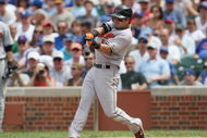 CHICAGO - JUNE 26:  Brian Roberts #1 of the Baltimore Orioles swings at a pitch against the Chicago Cubs during the MLB game on June 26, 2008 at Wrigley Field in Chicago, Illinois. (Photo by Jonathan Daniel/Getty Images) 