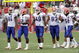 OXFORD, MS - SEPTEMBER 22: Derrick Harvey #91, Dustin Doe #32, Jermaine Cunningham #49, Javier Estopinan #93 and Brandon Spikes #51 of the Florida Gators get set on defense against the Mississippi Rebels on September 22, 2007 at Vaught-Hemingway Stadium/Hollingsworth Field in Oxford, Mississippi. Florida won 30-24. (Photo by Joe Murphy/Getty Images)