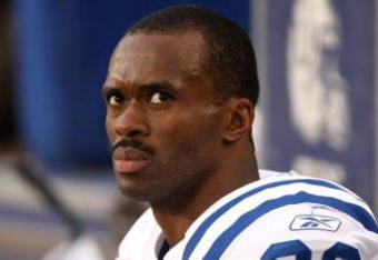 GREEN BAY, WI - OCTOBER 19:  Wide receiver Marvin Harrison #88 sits on the bench during the game against the Green Bay Packers on October 19, 2008 at Lambeau Field in Green Bay Wisconsin. The Packers won 34-14.  (Photo by Stephen Dunn/Getty Images)