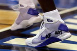 ORLANDO, FL - JUNE 09:  The shoe of Mickael Pietrus #20 of the Orlando Magic shows the flight number of the missing Air France plane in Game Three of the 2009 NBA Finals against the Los Angeles Lakers on June 9, 2009 at Amway Arena in Orlando, Florida.  NOTE TO USER:  User expressly acknowledges and agrees that, by downloading and or using this photograph, User is consenting to the terms and conditions of the Getty Images License Agreement.  (Photo by Chris Graythen/Getty Images)