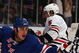NEW YORK - OCTOBER 10: Brandon Dubinsky #17 of the New York Rangers celebrates his goal against the Chicago Blackhawks on October 10, 2008 at Madison Square Garden in New York City. The Rangers defeated the Blackhawks 4-2. (Photo by Jim McIsaac/Getty Images) 