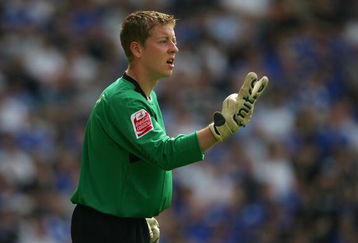 NORWICH, UNITED KINGDOM - APRIL 22:  Ipswich goalkeeper Shane Supple gestures instructions to teammates during the Coca Cola Championship match between Norwich City and Ipswich Town on April 22, 2007 at Carrow Road in Norwich, England.  (Photo by Jamie McDonald/Getty Images)