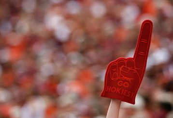 BLACKSBURG, VA - SEPTEMBER 01:  A Virginia Tech Hokie fan supports the team during the second half of their 17-7 win over the East Carolina Pirates on September 1, 2007 at Lane Stadium in Blacksburg, Virginia.  (Photo by Kevin C. Cox/Getty Images)