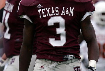 COLLEGE STATION, TX - NOVEMBER 23:  Running back Mike Goodson #3 of the Texas A&M celebrates a touchdown against the Texas Longhorns in the first quarter at Kyle Field on November 23, 2007 in College Station, Texas.  (Photo by Ronald Martinez/Getty Images)