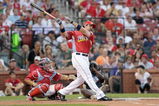 ST LOUIS, MO - JULY 13: National League All-Star Adrian Gonzalez of the San Diego Padres competes in the State Farm Home Run Derby at Busch Stadium on July 13, 2009 in St. Louis, Missouri. (Photo by Jamie Squire/Getty Images)