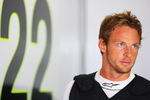 VALENCIA, SPAIN - AUGUST 22:  Jenson Button of Great Britain and Brawn GP prepapres to drive during qualifying for the European Formula One Grand Prix at the Valencia Street Circuit on August 22, 2009, in Valencia, Spain.  (Photo by Mark Thompson/Getty Images)