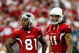 GLENDALE, AZ - JANUARY 18:  Wide receivers Anquan Boldin #81 and Larry Fitzgerald #11 of the Arizona Cardinals look on in the second quarter against the Philadelphia Eagles during the NFC championship game on January 18, 2009 at University of Phoenix Stadium in Glendale, Arizona.  (Photo by Jamie Squire/Getty Images)