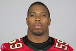 TAMPA, FL - 2009:  Angelo Crowell of the Tampa Bay Buccaneers poses for his 2009 NFL headshot at photo day in Tampa, Florida.  (Photo by NFL Photos)     