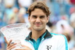 CINCINNATI - AUGUST 23:  Roger Federer of Switzerland holds the winners trophy aloft after defeating Novak Djokovic of Serbia in the Singles Final during day seven of the Western & Southern Financial Group Masters on August 23, 2009 at the Lindner Family Tennis Center in Cincinnati, Ohio.  (Photo by Nick Laham/Getty Images)