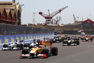 VALENCIA, SPAIN - AUGUST 23:  Fernando Alonso of Spain and Renault drives during the European Formula One Grand Prix at the Valencia Street Circuit on August 23, 2009, in Valencia, Spain.  (Photo by Ryan Pierse/Getty Images)