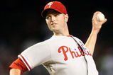 PHOENIX - JULY 29:  Starting pitcher J.A. Happ #43 of the Philadelphia Phillies pitches against Arizona Diamondbacks during the Major League Baseball game at Chase Field July 29, 2009 in Phoenix, Arizona.  (Photo by Christian Petersen/Getty Images)
