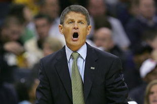 CHARLOTTE - NOVEMBER 29:  Head coach Bobby Lutz of the UNC Charlotte 49ers yells from the sidelines during the college basketball game against the Wake Forest Demon Deacons at the Bobcats Arena on November 29, 2007 in Charlotte, North Carolina. (Photo by Streeter Lecka/Getty Images)