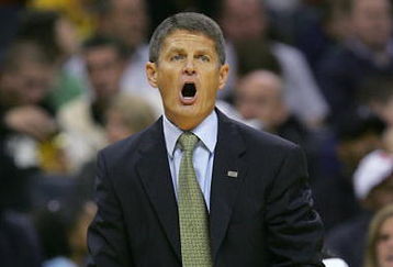 CHARLOTTE - NOVEMBER 29:  Head coach Bobby Lutz of the UNC Charlotte 49ers yells from the sidelines during the college basketball game against the Wake Forest Demon Deacons at the Bobcats Arena on November 29, 2007 in Charlotte, North Carolina. (Photo by Streeter Lecka/Getty Images)