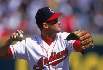 14 Apr 2000: Omar Vizquel #13 of the Cleveland Indians throws the ball during the game against the Texas Rangers at Jacobs Field in Cleveland, Ohio. The Rangers defeated the Indians 7-2.