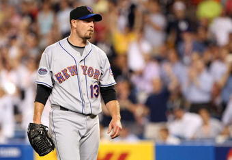 NEW YORK - JULY 15:  National League All-Star Billy Wagner #13 of the New York Mets looks on after giving up a game tying run in the eighth inning during the 79th MLB All-Star Game at Yankee Stadium on July 15, 2008 in the Bronx borough of New York City.  (Photo by Nick Laham/Getty Images)