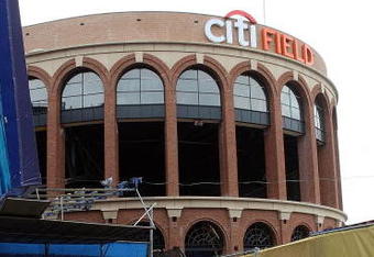 FLUSHING, NY - SEPTEMBER 25: CitiField is seen from the New York Mets bullpen at Shea Stadium on September 25, 2008 in the  Flushing neighborhood of the Queens borough of New York City. The New York Mets will move from Shea Stadium at the conclusion of their 2008 season for their new home at Citi Field.  (Photo by Nick Laham/Getty Images)