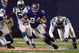 EAST RUTHERFORD, NJ - DECEMBER 21: Derrick Ward #34 of the New York Giants runs the ball against the Carolina Panthers on December 21, 2008 at Giants Stadium in East Rutherford, New Jersey. (Photo by Jim McIsaac/Getty Images)