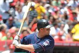 ANAHEIM, CA - JULY 26:  Michael Cuddyer #5 of the Minnesota Twins at bat against the Los Angeles Angels of Anaheim at Angels Stadium on July 26, 2009 in Anaheim, California. (Photo by Harry How/Getty Images