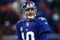 EAST RUTHERFORD, NJ -  JANUARY 11:  Eli Manning #10 of the New York Giants looks on against the Philadelphia Eagles during the NFC Divisional Playoff Game on January 11, 2009 at Giants Stadium in East Rutherford, New Jersey.  The Eagles defeated the Giants 23 -11. (Photo by Chris McGrath/Getty Images)