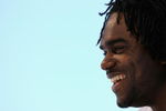 TAMPA, FL - JANUARY 27:  Runningback Edgerrin James #32 of the Arizona Cardinals speaks with the media during the NFC Media Day at Raymond James Stadium on January 27, 2009 in Tampa, Florida.  (Photo by Doug Benc/Getty Images)