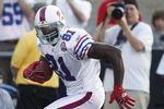 CANTON, OH - AUGUST 9: Terrell Owens #81 of the Buffalo Bills runs with the football against the Tennessee Titans during the Pro Football Hall of Fame Game at Fawcett Stadium on August 9, 2009 in Canton, Ohio. (Photo by Joe Robbins/Getty Images)