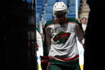 UNIONDALE, NY - MARCH 25: The Minnesota Wild leave the ice after warmups prior to their game against the New York Islanders on March 25, 2009 at the Nassau Coliseum in Uniondale, New York. (Photo by Bruce Bennett/Getty Images)