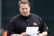 BEREA, OH - MAY 02:  Head coach Eric Mangini of the Cleveland Browns looks on  during rookie mini camp at the Cleveland Browns Training and Administrative Complex on May 2, 2009 in Berea, Ohio.  (Photo by Gregory Shamus/Getty Images)