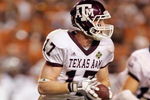 AUSTIN, TX - NOVEMBER 27: Quarterback  Ryan Tannehill #17 of the Texas A&M Aggies runs the ball against the Texas Longhorns on November 27, 2008 at Darrell K Royal-Texas Memorial Stadium in Austin, Texas.  Texas won 49-9. (Photo by Brian Bahr/Getty Images)