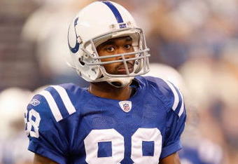 INDIANAPOLIS - DECEMBER 28:  Marvin Harrison #88 of the Indianapolis Colts walks on the field during the game against the Tennessee Titans on December 28, 2008 at Lucas Oil Stadium in Indianapolis, Indiana. (Photo by: Jamie Squire/Getty Images)