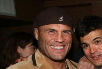 NEW YORK - APRIL 25:  Mixed martial arts (MMA) fighters Randy Couture (L), Renato Magno (2nd L) and Enson Inoue (R) pose with David Mamet during a private party, hosted by David Mamet, for 'Redbelt' at Honey on April 25, 2008 in New York City.  (Photo by Andrew H. Walker/Getty Images)