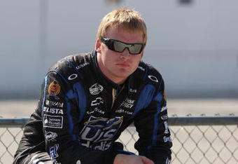 WEST ALLIS, WI - JUNE 20: Steve Wallace, driver of the #66 USfidelis Chevrolet, waits to qualify for the NASCAR Nationwide Series NorthernTool.com 250 on June 20, 2009 at the Milwaukee Mile in West Allis, Wisconsin. (Photo by Jonathan Daniel/Getty Images for NASCAR)