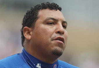 CHICAGO - JULY 03:  Carlos Zambrano  #38 of the Chicago Cubs looks on against the Milwaukee Brewers during their MLB game on July 3, 2009 at Wrigley Field in Chicago, Illinois. (Photo by Jonathan Daniel/Getty Images) 
