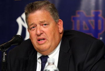 NEW YORK - JULY 20:  Notre Dame head coach Charlie Weiss speaks during a press conference announcing that Yankee Stadium will play host to the 2010 Notre Dame v Army college football game on July 19, 2009 at Yankee Stadium in the Bronx borough of New York City. The game is to be played on November 20, 2010.  (Photo by Jim McIsaac/Getty Images)