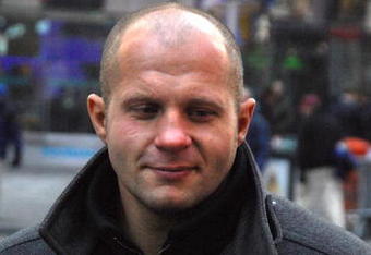 NEW YORK - JANUARY 20:  Fedor Vladimirovich Emelianenko, heavyweight mixed martial artist and current World Alliance of Mixed Martial Arts heavyweight champion rings the NASDAQ opening bell at NASDAQ in Times Square on January 20, 2009 in New York City.  (Photo by Joe Corrigan/Getty Images)